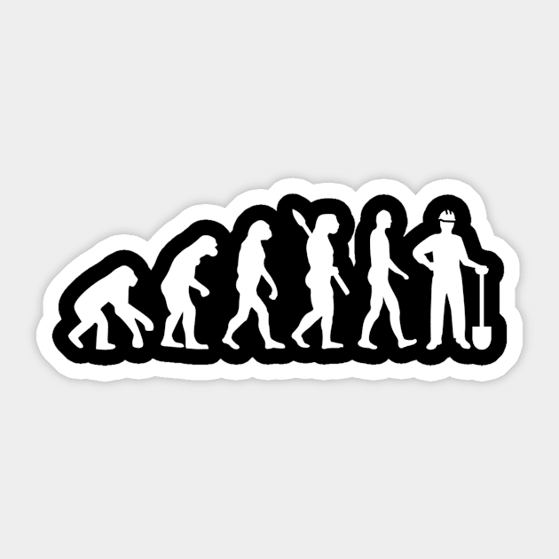 Construction worker evolution Sticker by Designzz